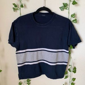 John Galt Striped oversized tee